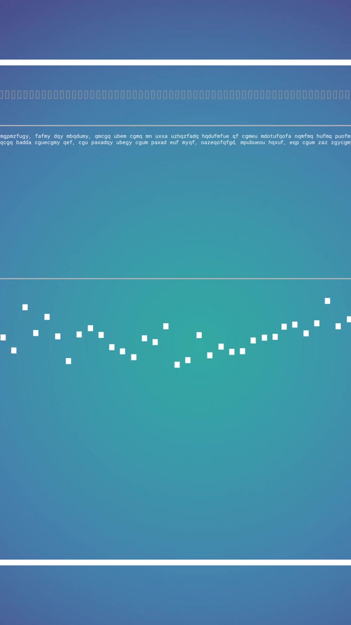 Animazione di elaborazione dati e diagrammi su sfondo blu