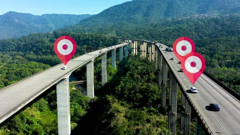 imigrantes road en el paisaje urbano de sao paulo