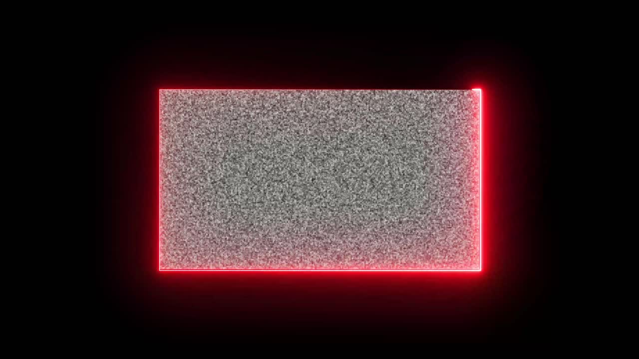 TV Static with Red Neon Frame