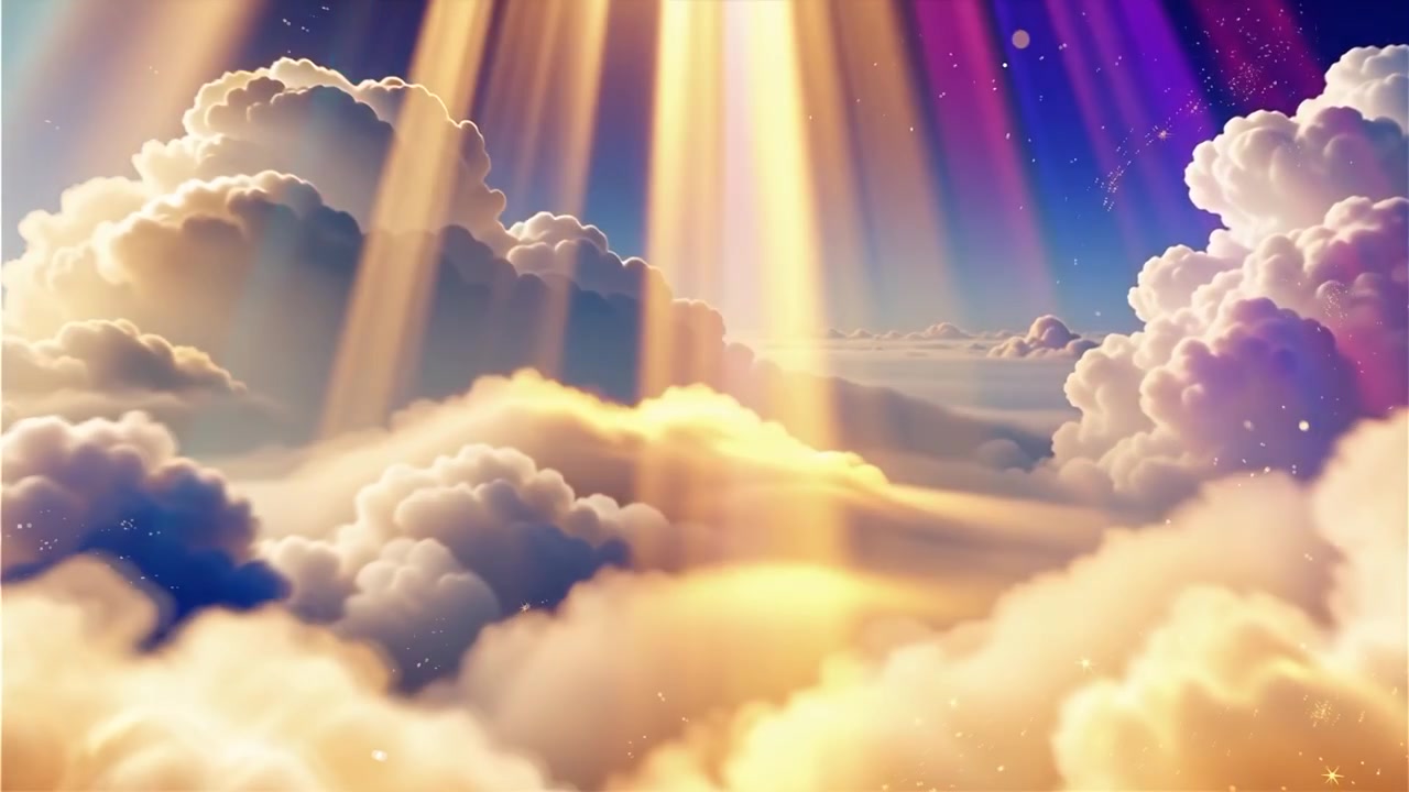 Christian Heavenly Light Worship Background