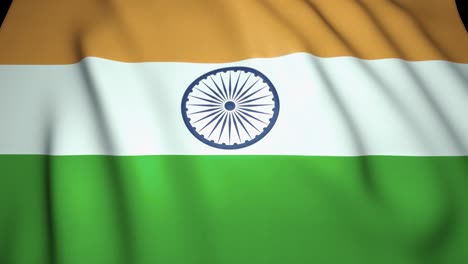 waving realistic india flag background. loop animation
