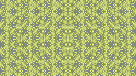 abstract illuminated yellow floral tiles on gray background