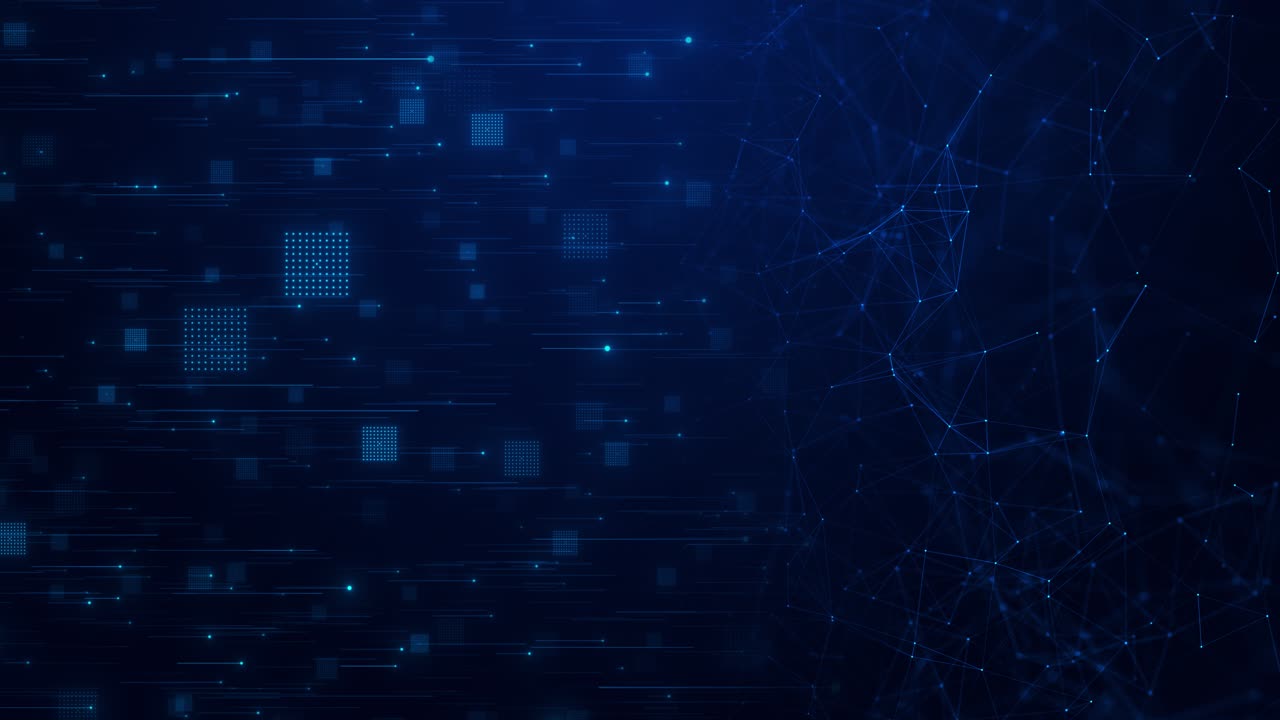 Technology digital binary code wave blue background network big data abstract big data wave