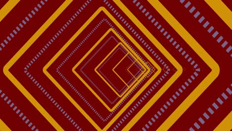 animación de formas en movimiento sobre fondo rojo