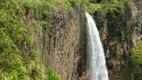 Mid-shot-magic:-Bridal-Veil-Falls-captured-from-the-top-in-mesmerizing-stock-footage