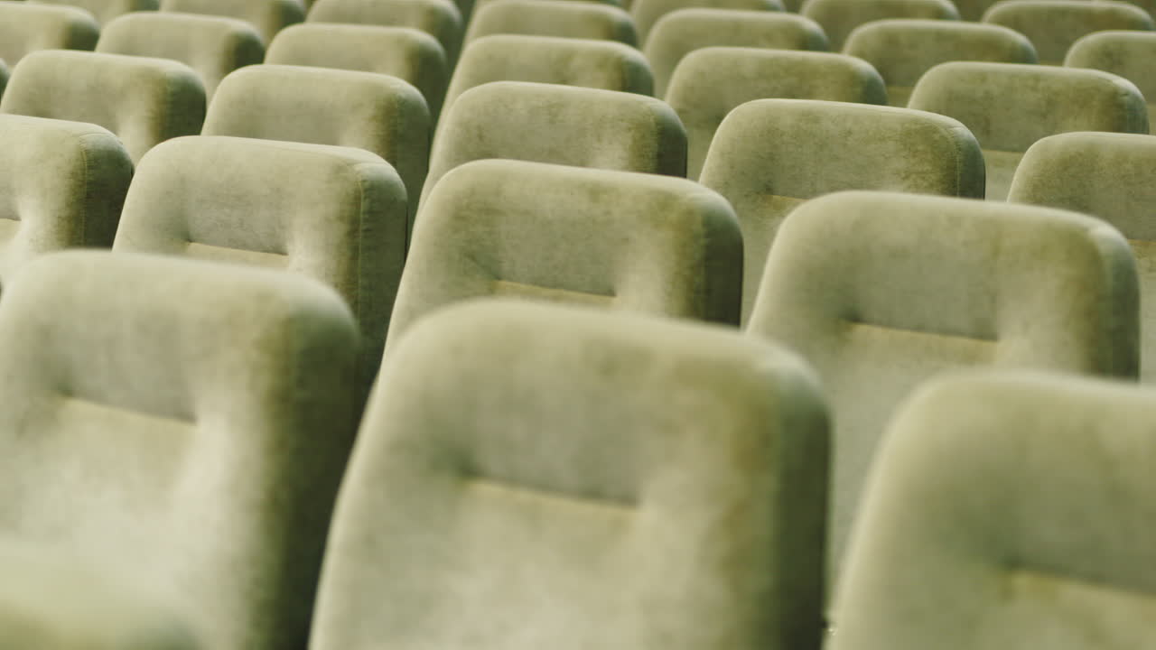 영화관 1의 빈 좌석 행