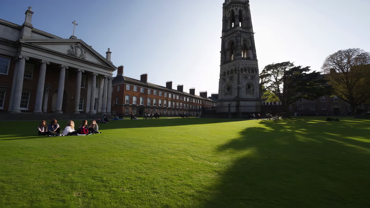 Majestic Stone Tower Architecture Against Clear Blue Sky