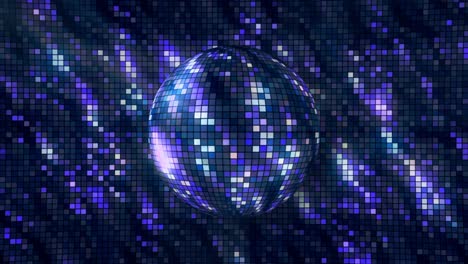 disco ball with blue and purple lights