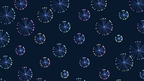 circular blue dot pattern on a dark background repetitive and mesmerizing design