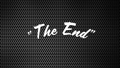 the end sign in patterned background and noise