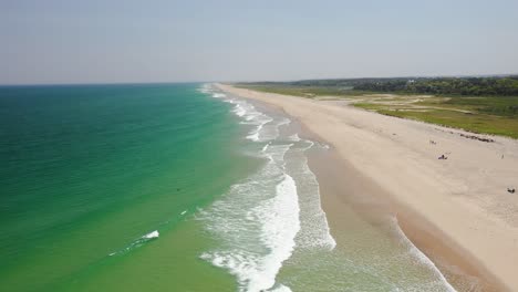 Aerial-Shot-of-Nauset-Beach-in-Cape-Cod