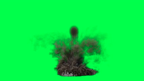 explosion and smoke effects on green screen