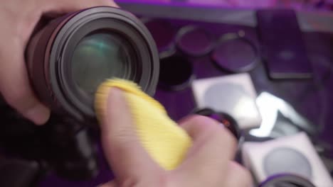 close up of camera lenses and accessories