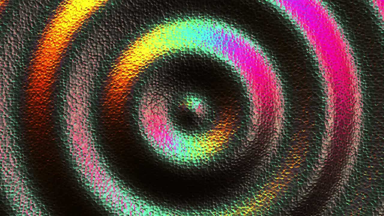 Círculos de Metal em Movimento. Fundo de Animação Digital Abstrata em Loop.