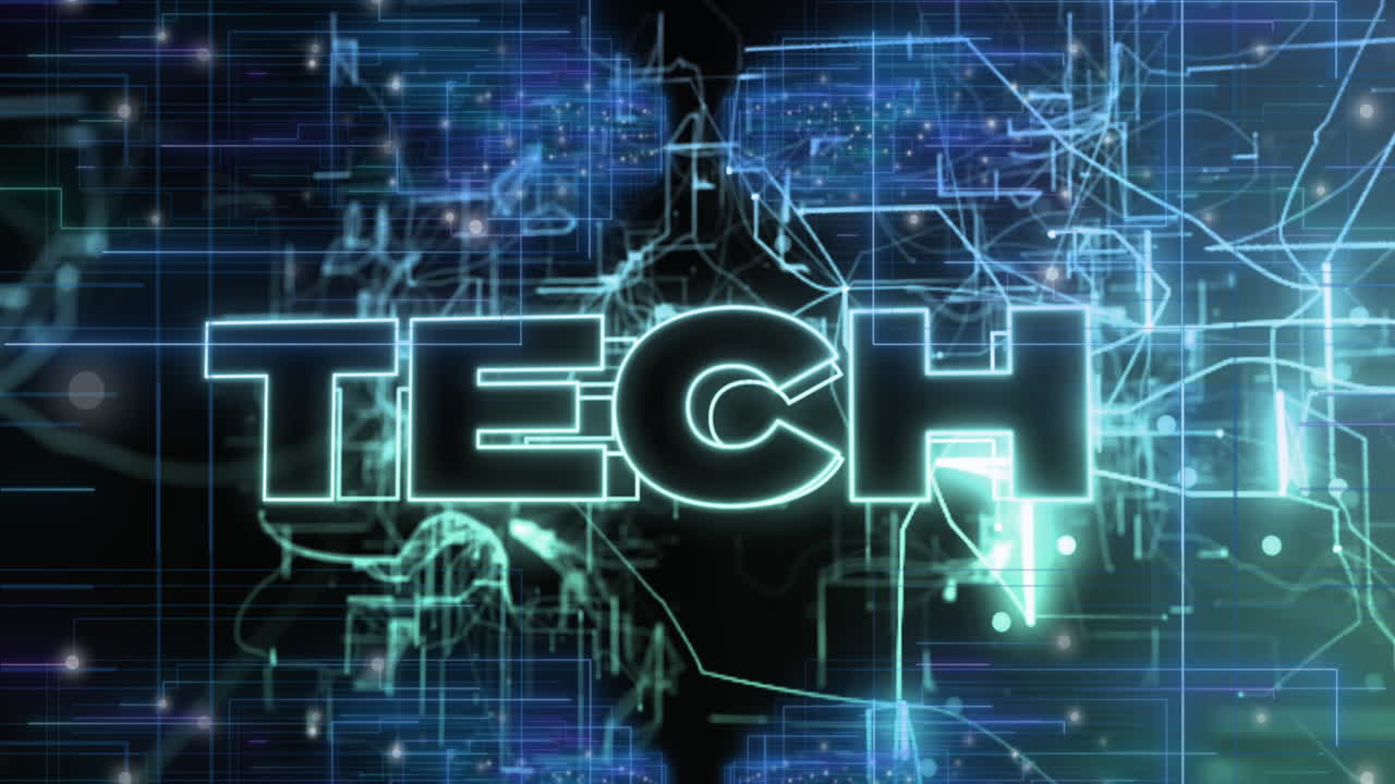 animación de texto técnico y procesamiento de datos.