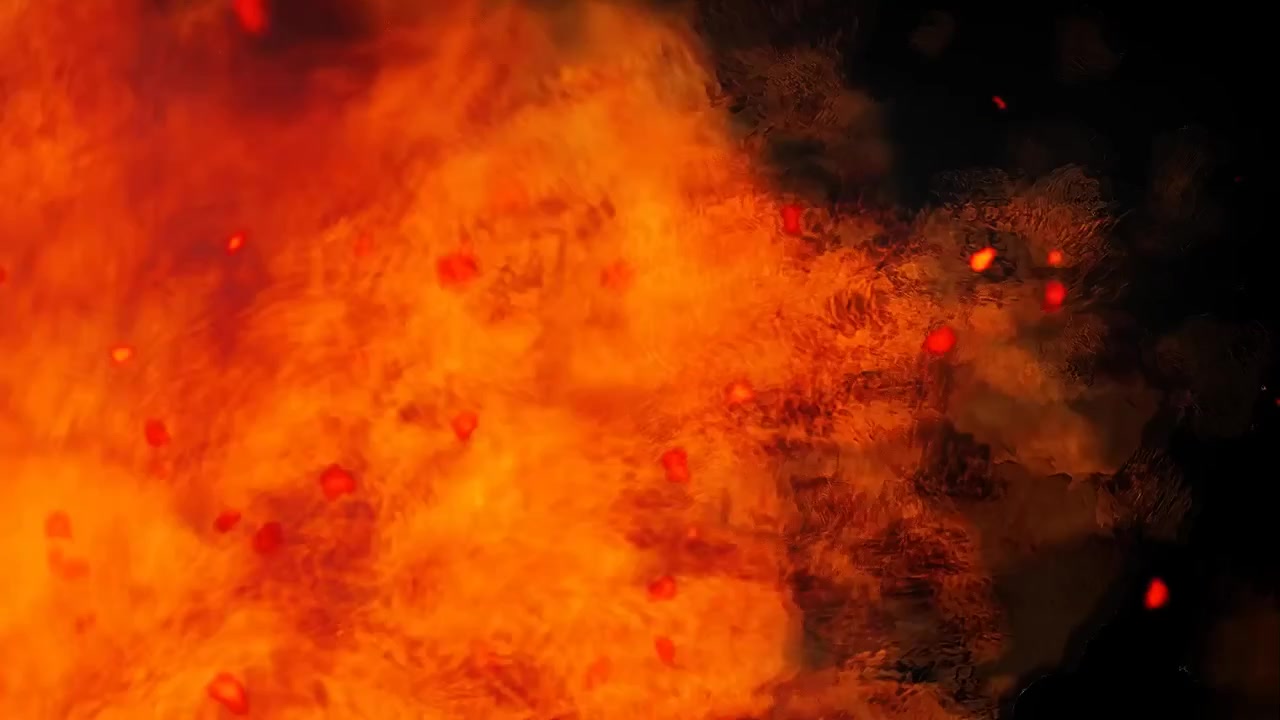 The blazing fire crackles and dances, flames licking the air with vibrant oranges and yellows, casting flickering shadows while the warm glow radiates comfort and intensity.
