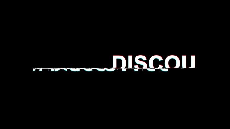 DISCOUNTS Glitch Effect Text Digital TV Distortion 4K Loop Animation