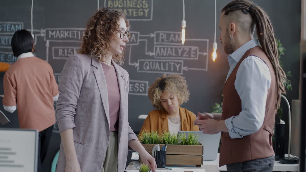 Business Meeting in Modern Office