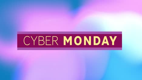 Animation-Von-Cyber-Monday-Text-über-Formen