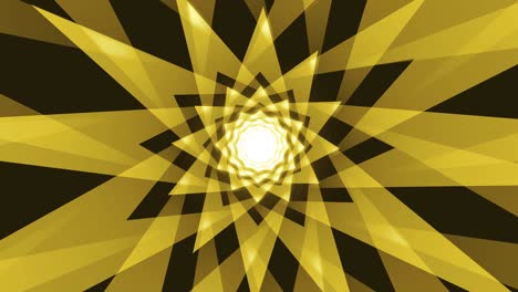 amarillo abstracto hipnótico estrella a rayas en bucle fondo animado