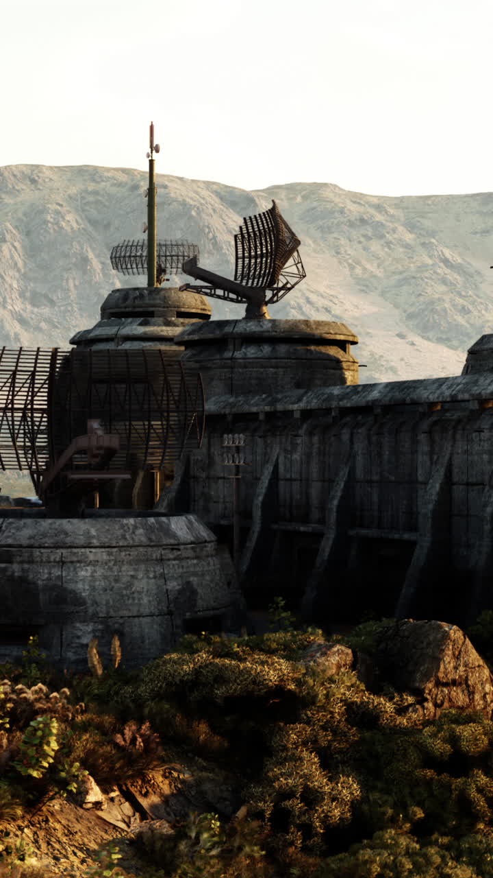 Abandoned Futuristic Military Base in a Desert