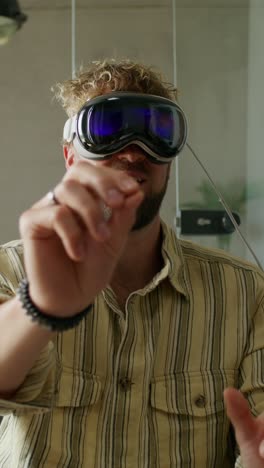 man experiencing virtual reality