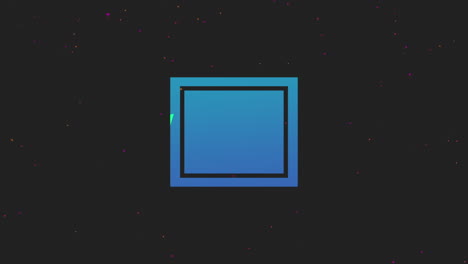 merry xmas with blue square on black gradient