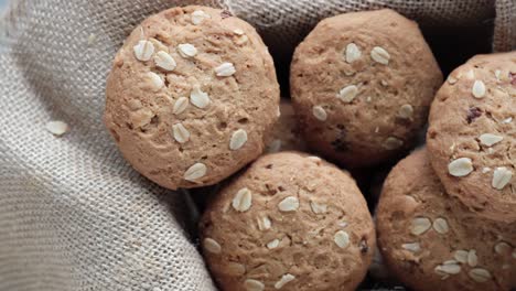 oatmeal cookies in a basket