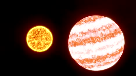 modelo 3d del sol y el planeta espaciales