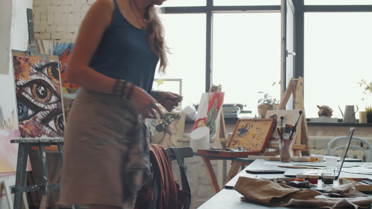 Artist Working in a Studio