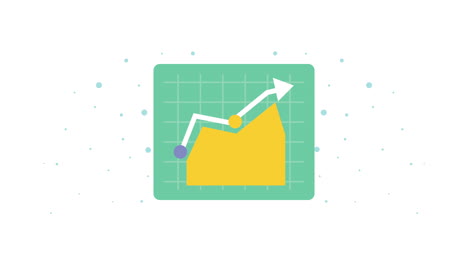 icono de gráfico en crecimiento