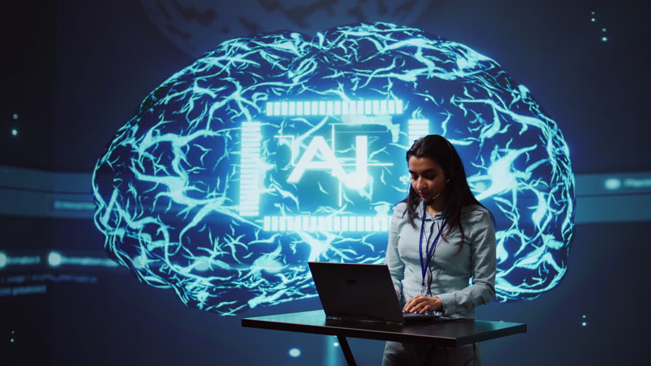 técnico en un espacio de trabajo de alta tecnología que gestiona las tareas del centro de llamadas