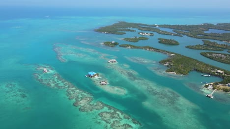 san bernardo archipelago islands in tropical columbia caribbean ocean, aerial view