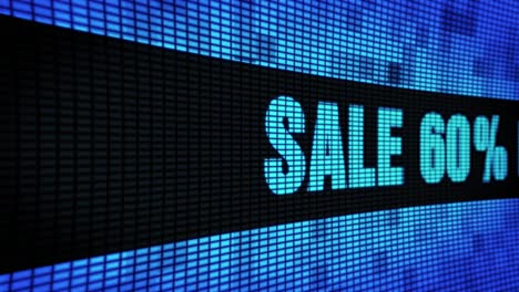 percentage off sale on a digital display