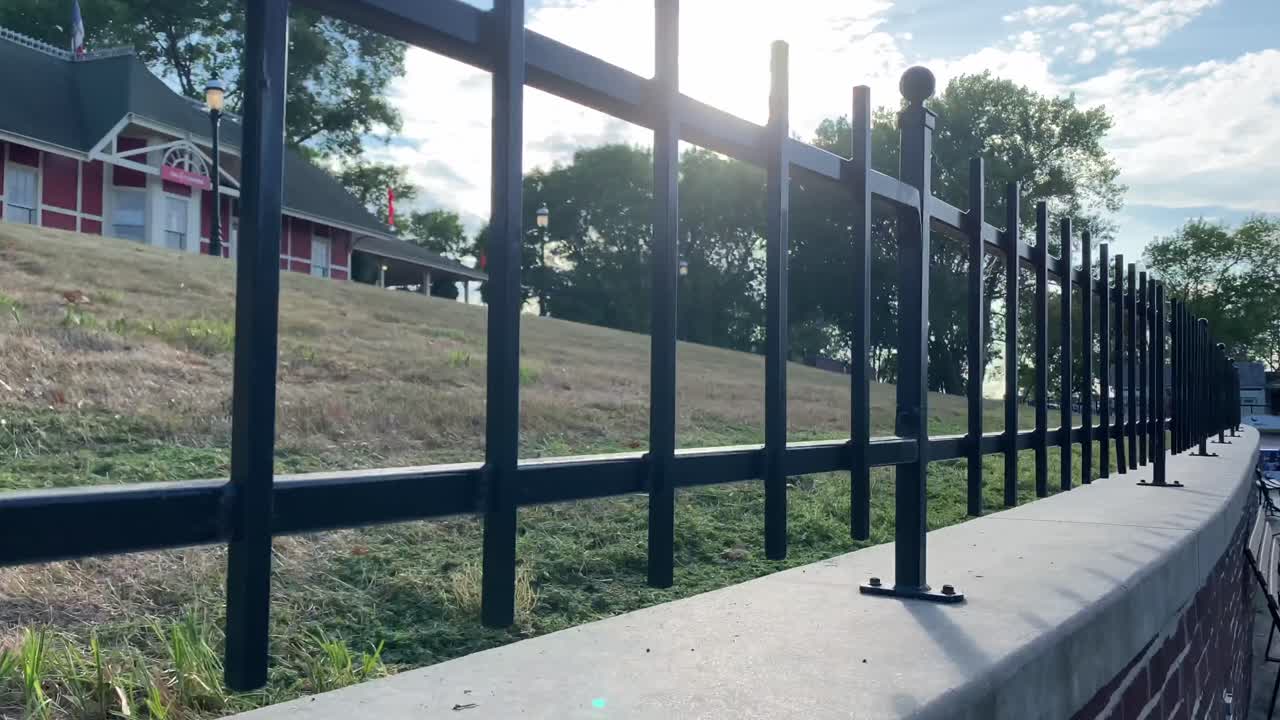 Fence gate cinematic movement video