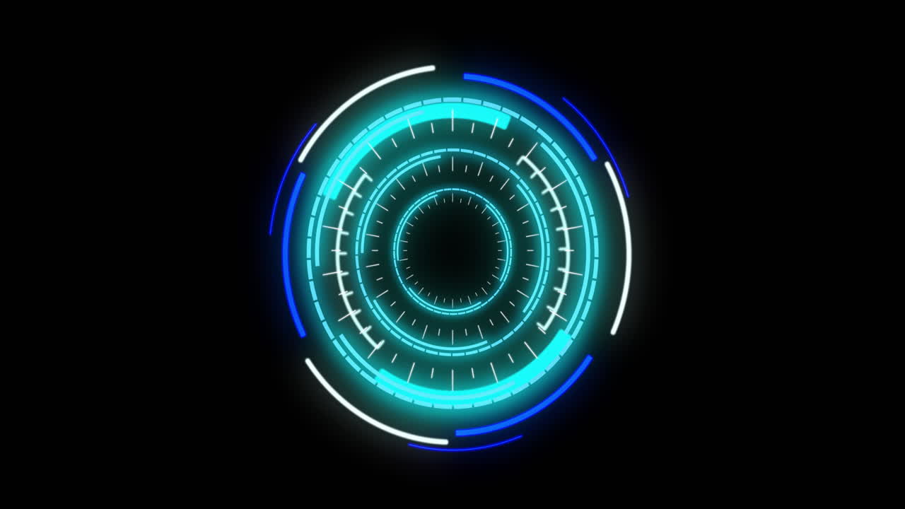 animación del escaneo del alcance sobre un fondo negro