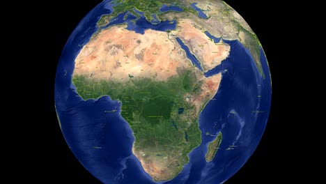 somalia with flag. 3d earth in space - zoom in somalia outer