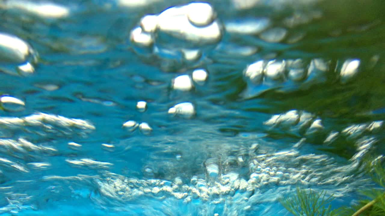 수중 거품의 전망.