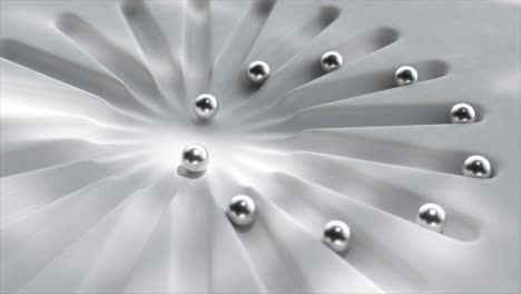 abstract 3d design with silver spheres