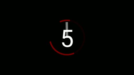 countdown cartoon animation number 10 to 1 in colorful rotating circle on back background.4k video