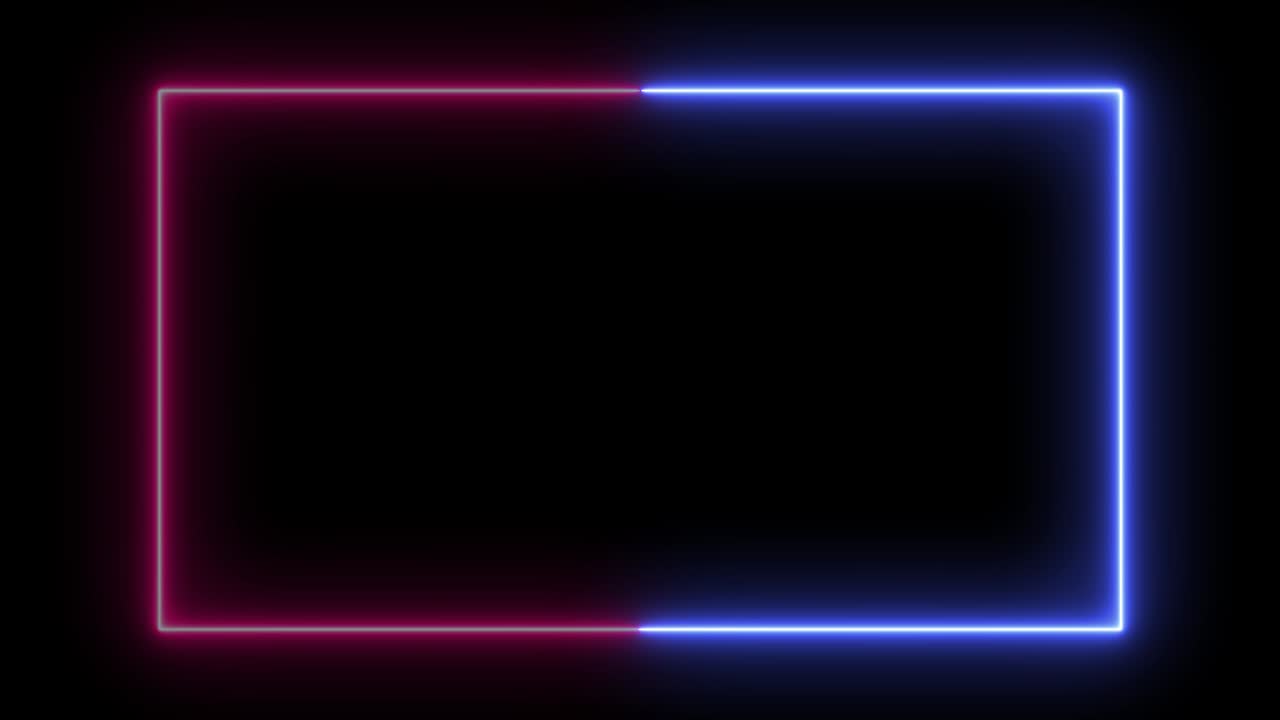 signo de neón colorido color de brillo de neón movimiento de arte de bucle sin costuras fondo abstracto pantalla de movimiento fondo forma de caja animada líneas de bucle de diseño 4k espectáculo de láser de animación en bucle espectro ultravioleta 4k