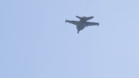 f18 hornet fighter jet at airshow displaying maneuverability tracking