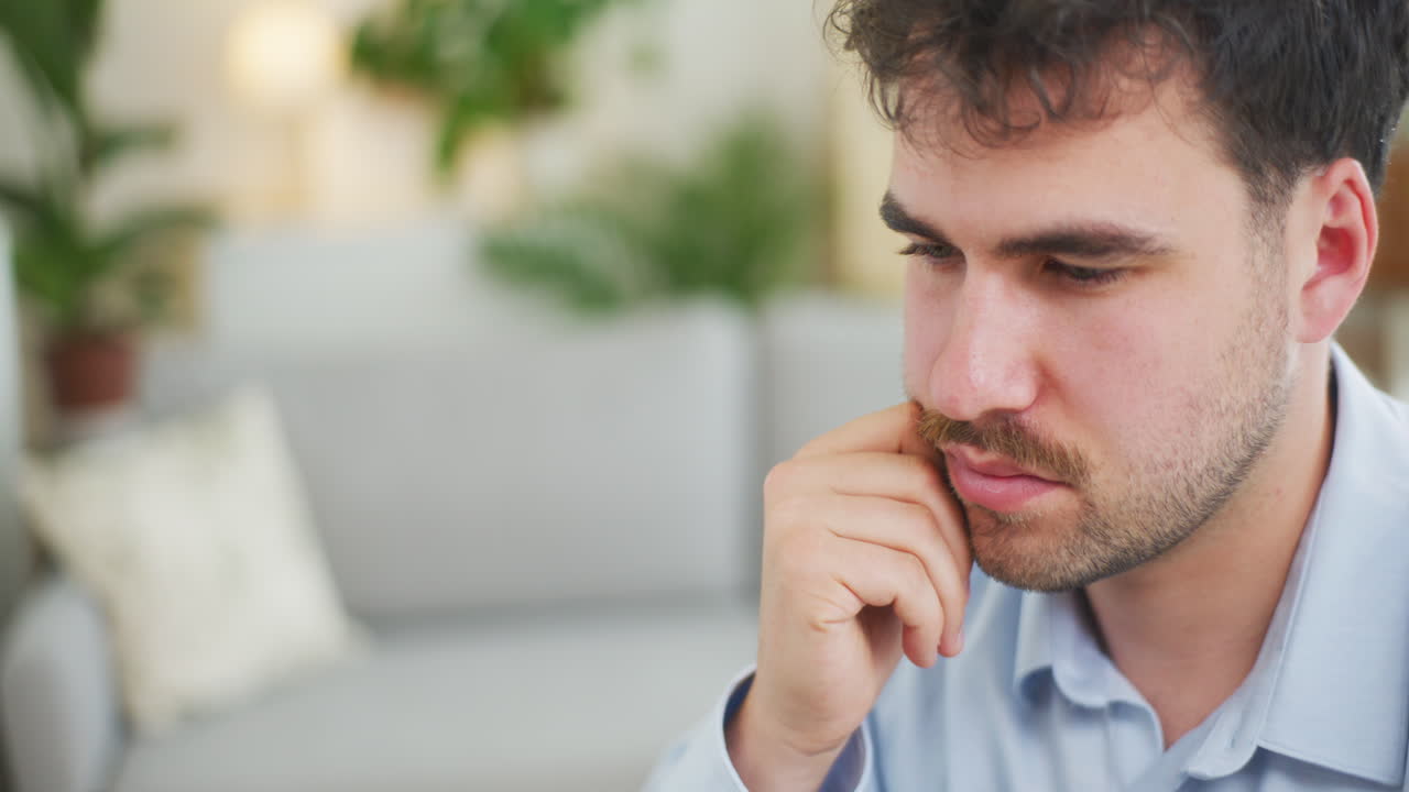 Portrait of Confident Thoughtful Man Working