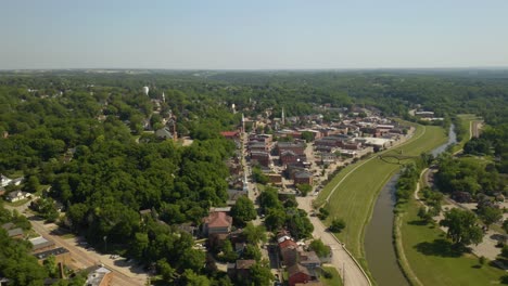 alta vista aérea de galena, illinois