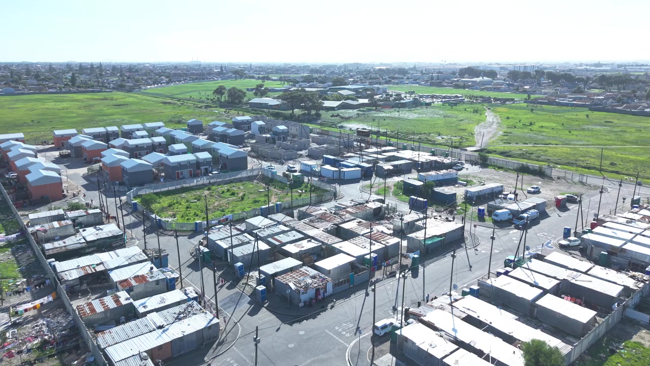 Vedute aeree dell'Area Township di Città del Capo