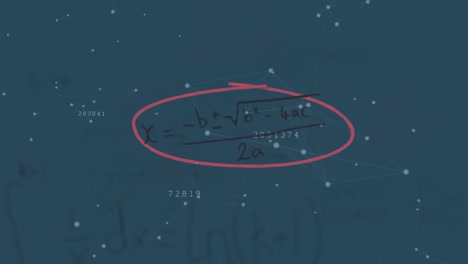 Animación-De-Ecuaciones-Matemáticas-Y-Procesamiento-De-Datos-Sobre-Fondo-Negro