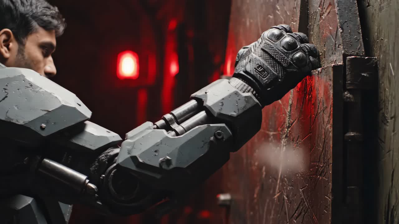 Robotic Arm Punching a Wall
