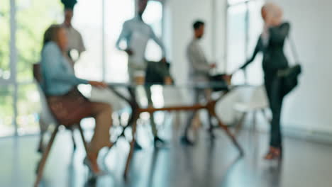 blurred background, meeting