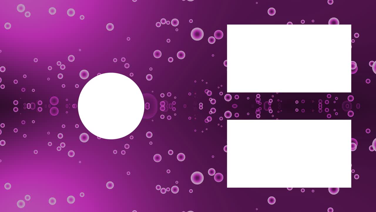 gráficos de movimiento de las burbujas de gradación de partículas de la tarjeta de extremo