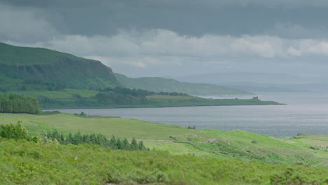 window view - the window opens clearing the frame onto the sound of mull